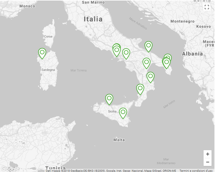 Nella mappa, i 14 beni selezionati. Disponibile su www.ilbenetornacomune.it